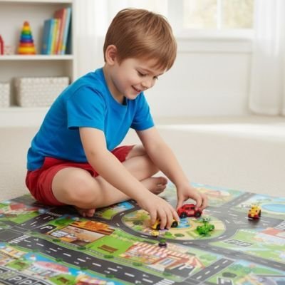 Tapis circuit voiture | Kiddy Racer - Monde Enfant
